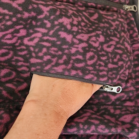 Harley-Davidson Women's Purple Cheetah Print Fleece Jacket Size Medium - Picture 6 of 12